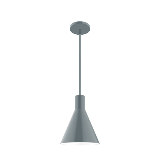 Jerome 8 inch Stem Hung Pendant in Slate Gray | Montclair Light Works
