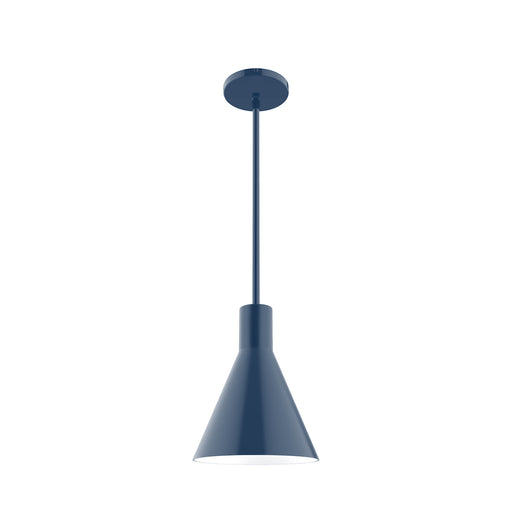 Jerome 8 inch Stem Hung Pendant in Navy | Montclair Light Works