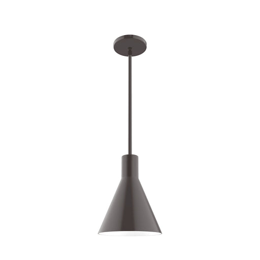 Jerome 8 inch Stem Hung Pendant in Architectural Bronze | Montclair Light Works