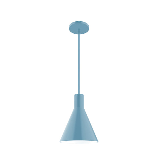 Jerome 8 inch Stem Hung Pendant in Light Blue | Montclair Light Works