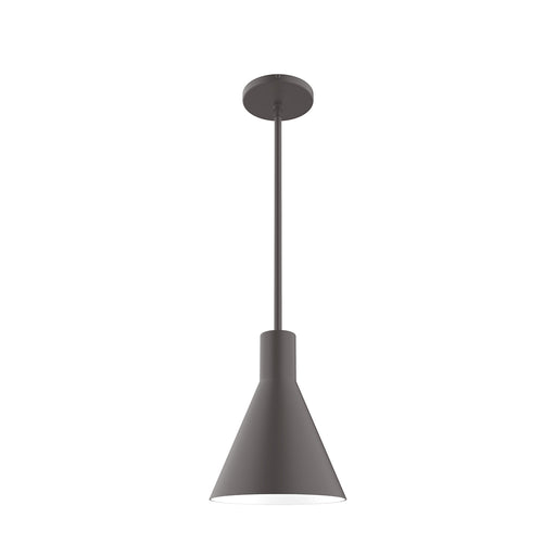 Jerome 8 inch Stem Hung Pendant in Bronze Matte | Montclair Light Works