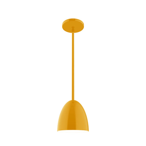 Jill 6 inch Stem Hung Pendant in Bright Yellow | Montclair Light Works