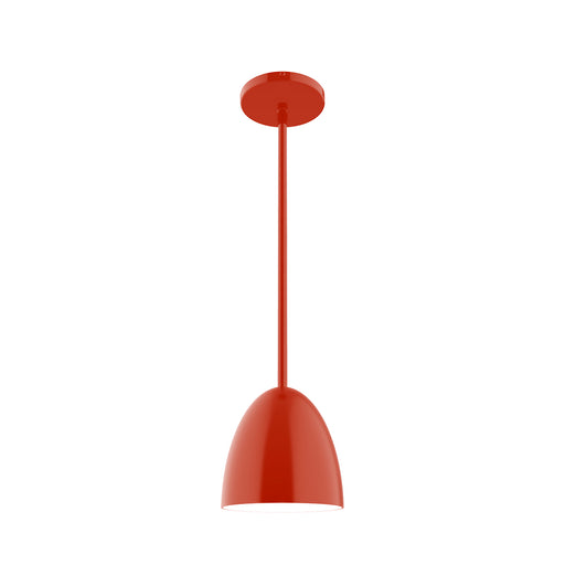 Jill 6 inch Stem Hung Pendant in Vermillion | Montclair Light Works