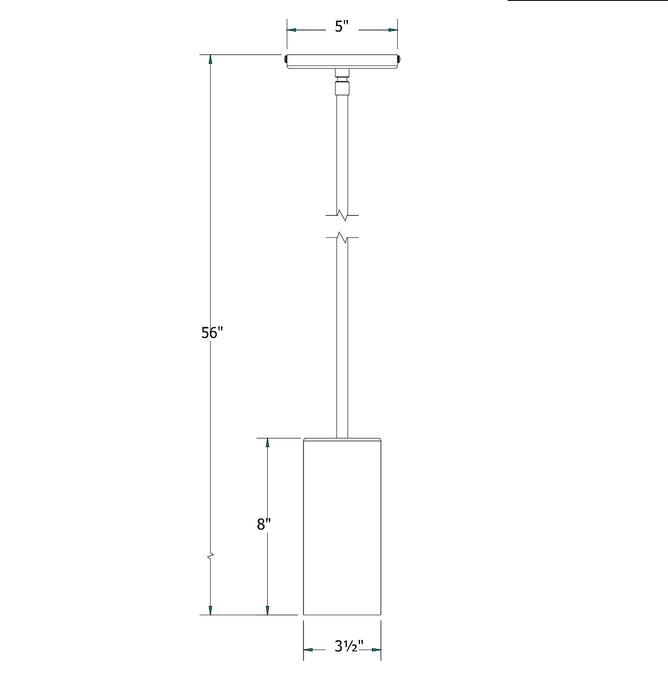 Jordan 3.5 inch Stem Hung Pendant in White | Montclair Light Works