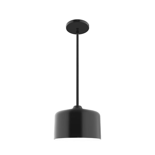 Julia 8.5 inch Stem Hung Pendant in Black | Montclair Light Works