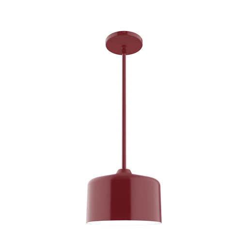 Julia 8.5 inch Stem Hung Pendant in Barn Red | Montclair Light Works