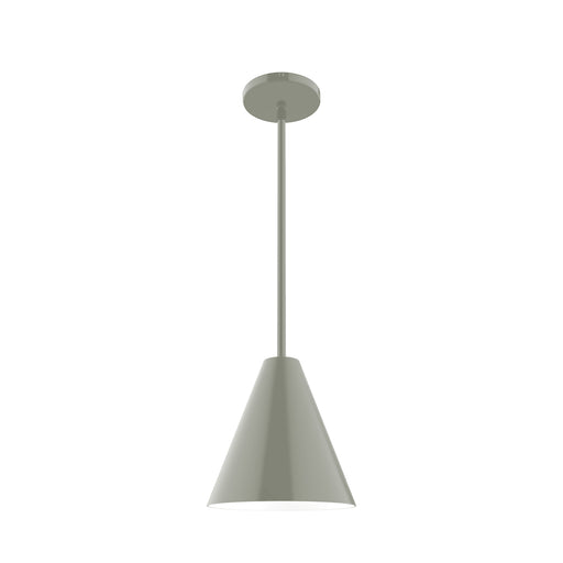 Jynx 8 inch Stem Hung Pendant in Moss Green | Montclair Light Works