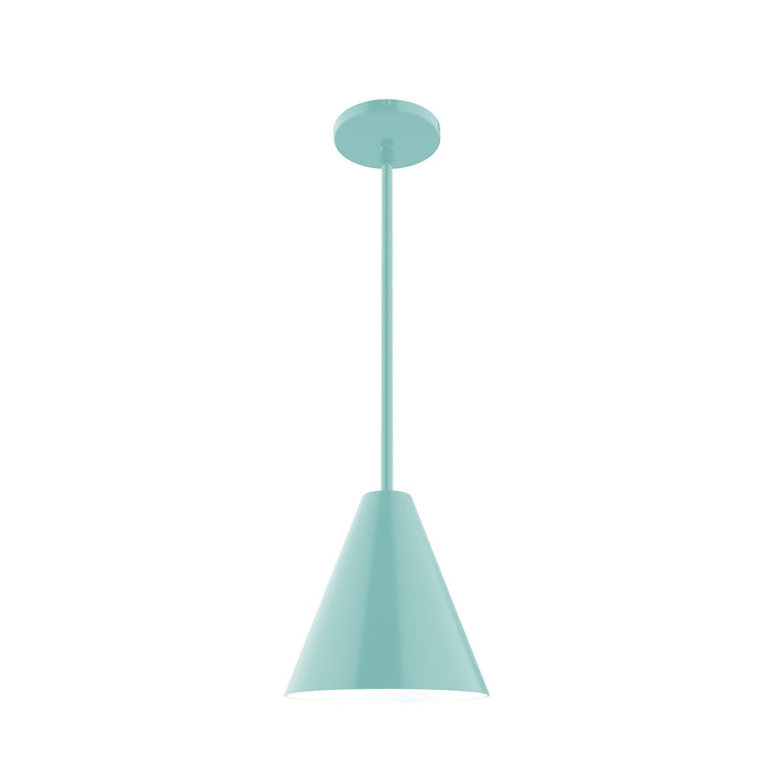 Jynx 8 inch Stem Hung Pendant in Sea Green | Montclair Light Works