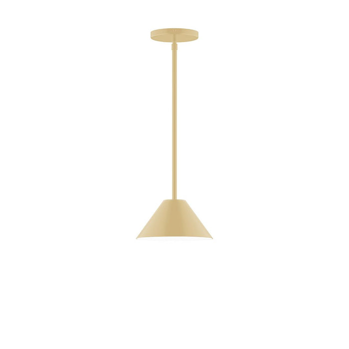 Axis Pinnacle 8" LED Stem Hung Pendant Light in Ivory