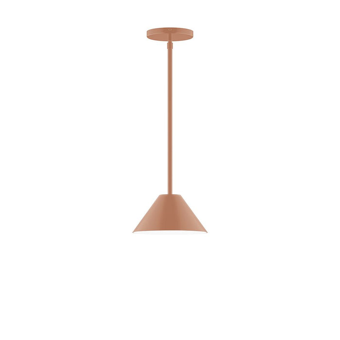 Axis Pinnacle 8" LED Stem Hung Pendant Light in Terracotta