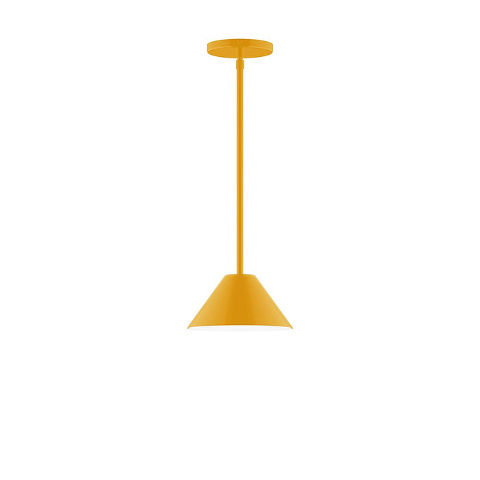 Axis Pinnacle 8" LED Stem Hung Pendant Light in Bright Yellow