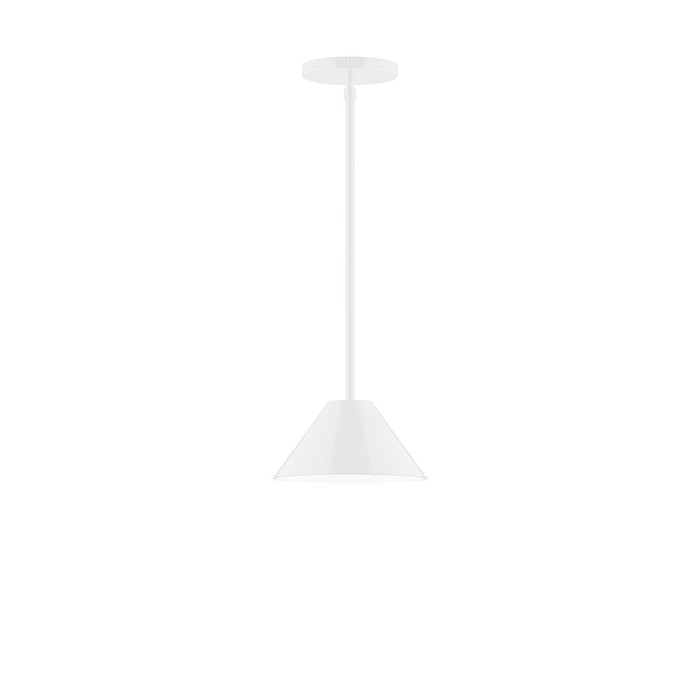 Axis Pinnacle 8" LED Stem Hung Pendant Light in White