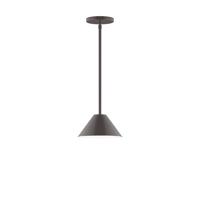 Axis Pinnacle 8" LED Stem Hung Pendant Light in Architectural Bronze