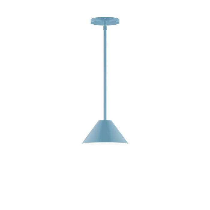 Axis Pinnacle 8" Stem Hung Pendant Light in Light Blue