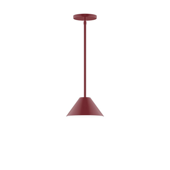 Axis Pinnacle 8" LED Stem Hung Pendant Light in Barn Red