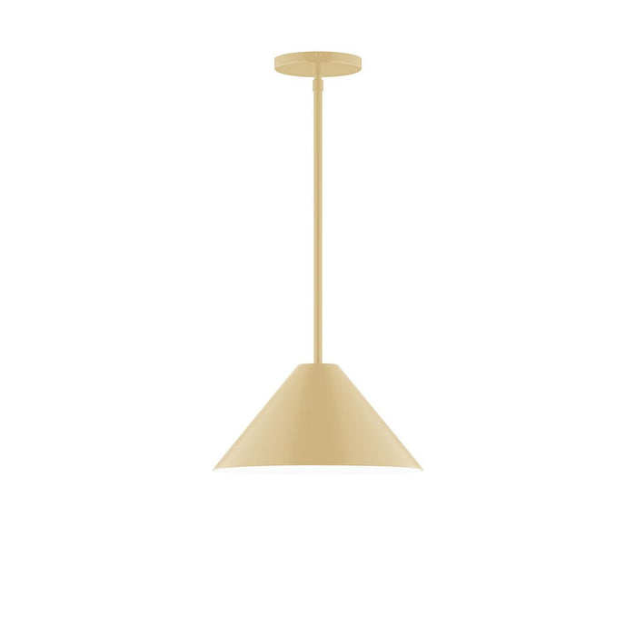 Axis Pinnacle 12" LED Stem Hung Pendant Light in Ivory