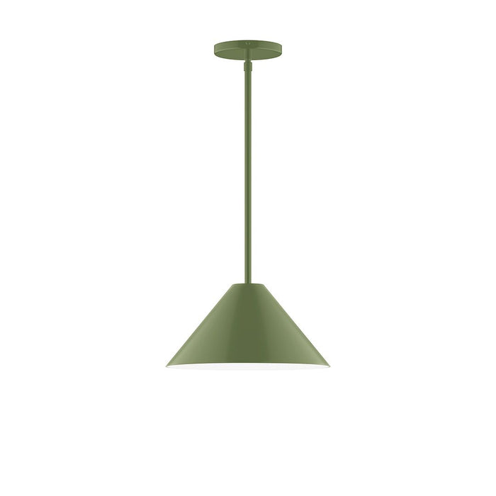 Axis Pinnacle 12" Stem Hung Pendant Light in Fern Green