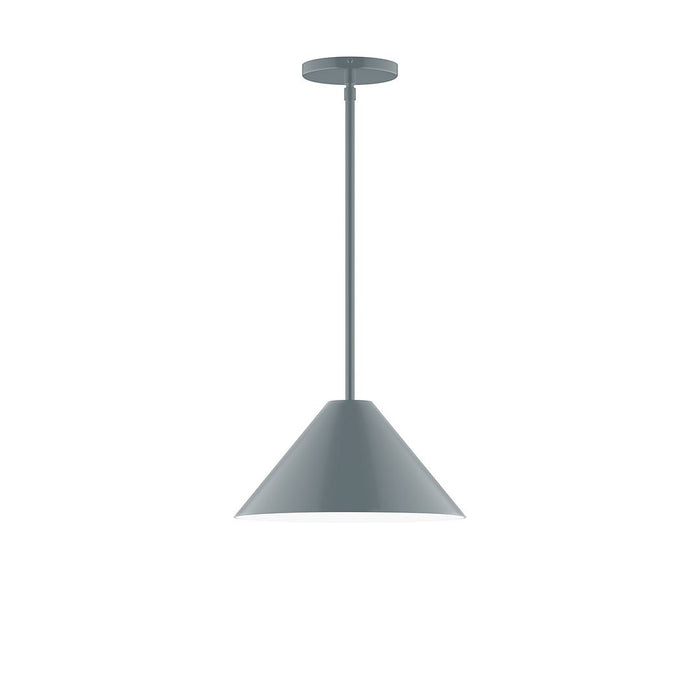 Axis Pinnacle 12" Stem Hung Pendant Light in Slate Gray