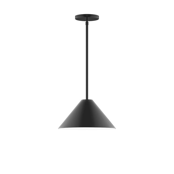 Axis Pinnacle 12" LED Stem Hung Pendant Light in Black