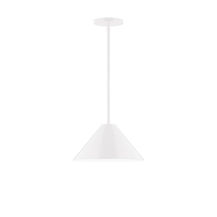 Axis Pinnacle 12" Stem Hung Pendant Light in White