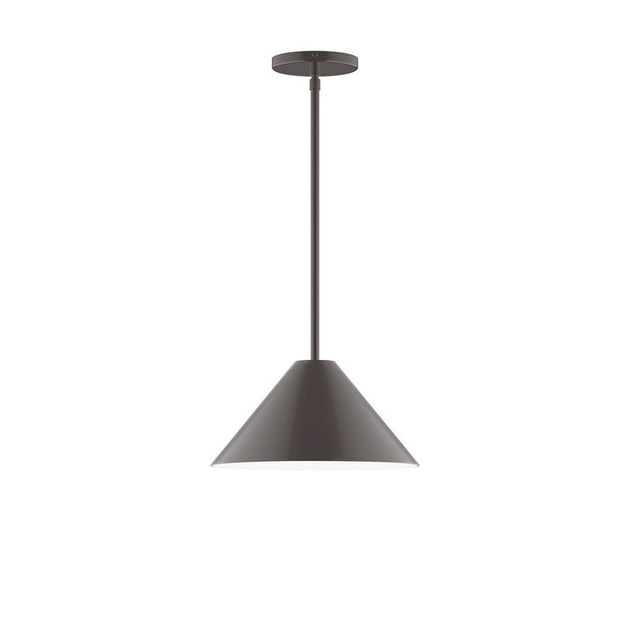 Axis Pinnacle 12" Stem Hung Pendant Light in Architectural Bronze