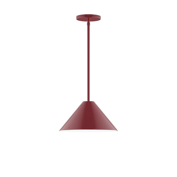 Axis Pinnacle 12" Stem Hung Pendant Light in Barn Red