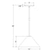Pinnacle 12" Stem Hung Pendant in Cream Line Drawing