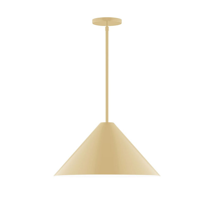 Axis Pinnacle 18" LED Stem Hung Pendant Light in Ivory