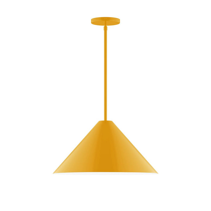 Axis Pinnacle 18" LED Stem Hung Pendant Light in Bright Yellow