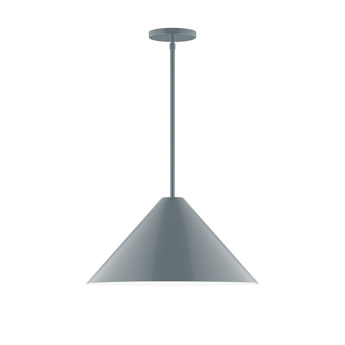 Axis Pinnacle 18" Stem Hung Pendant Light in Slate Gray