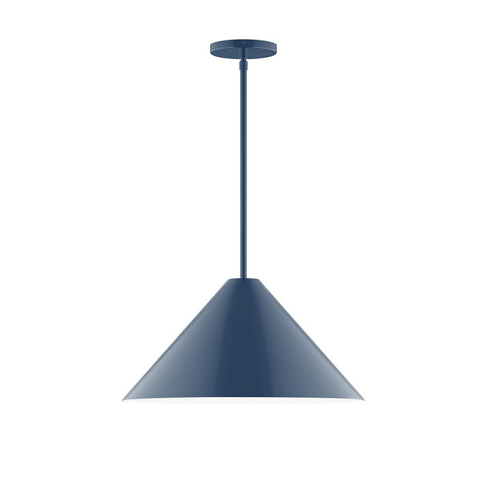 Axis Pinnacle 18" LED Stem Hung Pendant Light in Navy