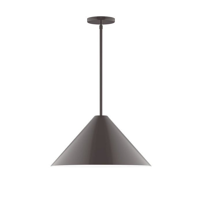 Axis Pinnacle 18" LED Stem Hung Pendant Light in Architectural Bronze