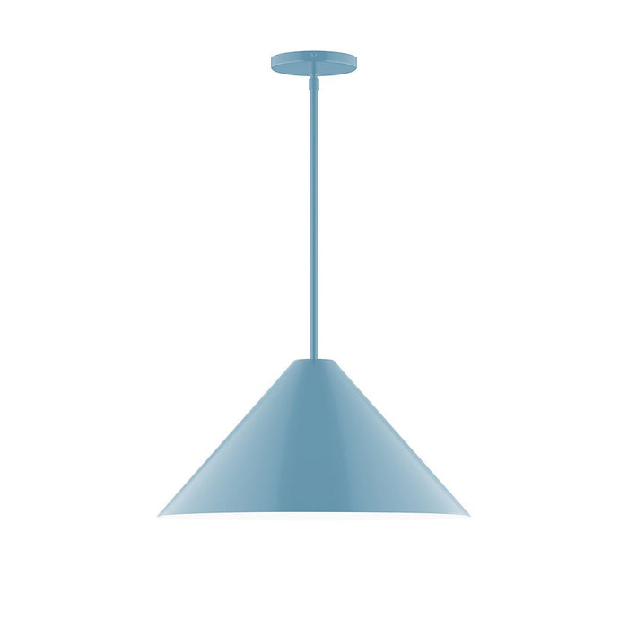 Axis Pinnacle 18" LED Stem Hung Pendant Light in Light Blue