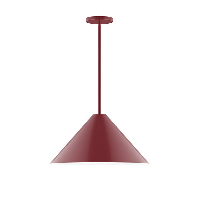 Axis Pinnacle 18" LED Stem Hung Pendant Light in Barn Red