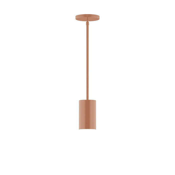 Axis Beam 6" Stem Hung Pendant Light in Terracotta