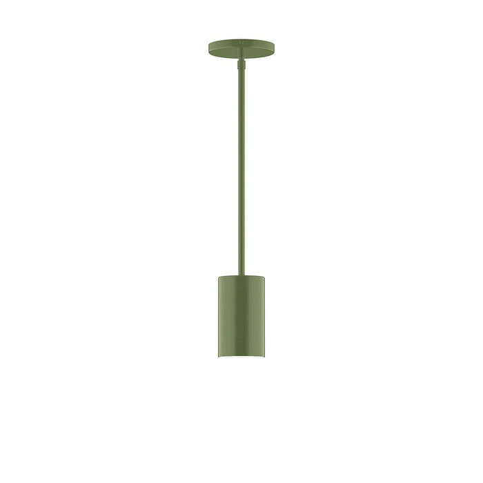 Axis Beam 6" Stem Hung Pendant Light in Fern Green