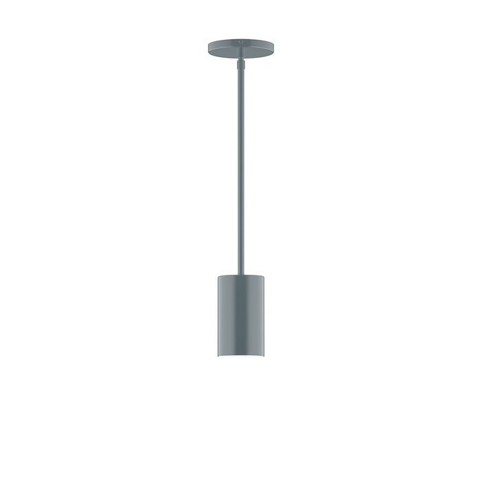 Axis Beam 6" Stem Hung Pendant Light in Slate Gray