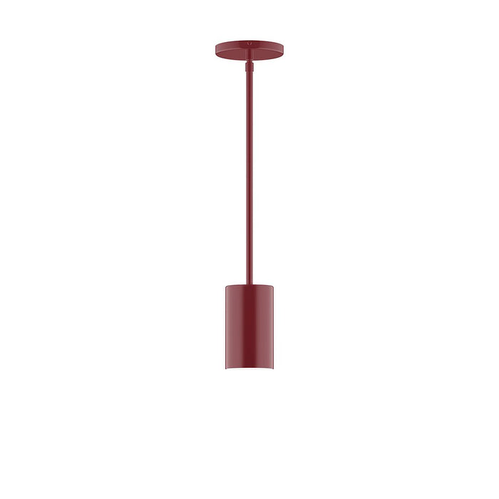 Axis Beam 6" Stem Hung Pendant Light in Barn Red