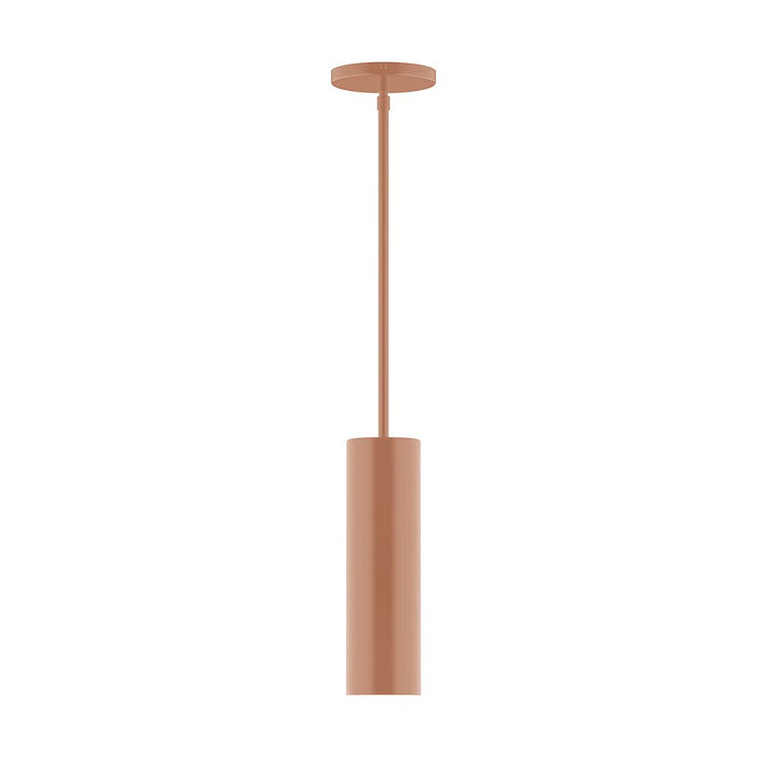 Axis Beam 12" Stem Hung Pendant Light in Terracotta