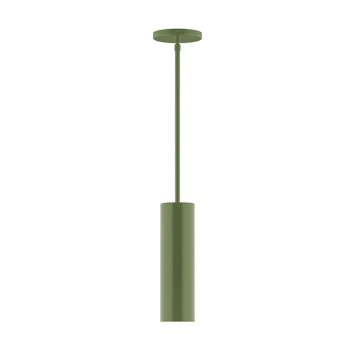 Axis Beam 12" LED Stem Hung Pendant Light in Fern Green