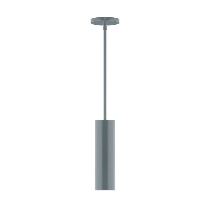 Axis Beam 12" Stem Hung Pendant Light in Slate Gray