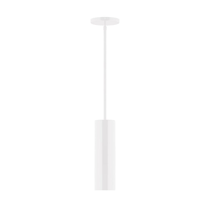 Axis Beam 12" LED Stem Hung Pendant Light in White