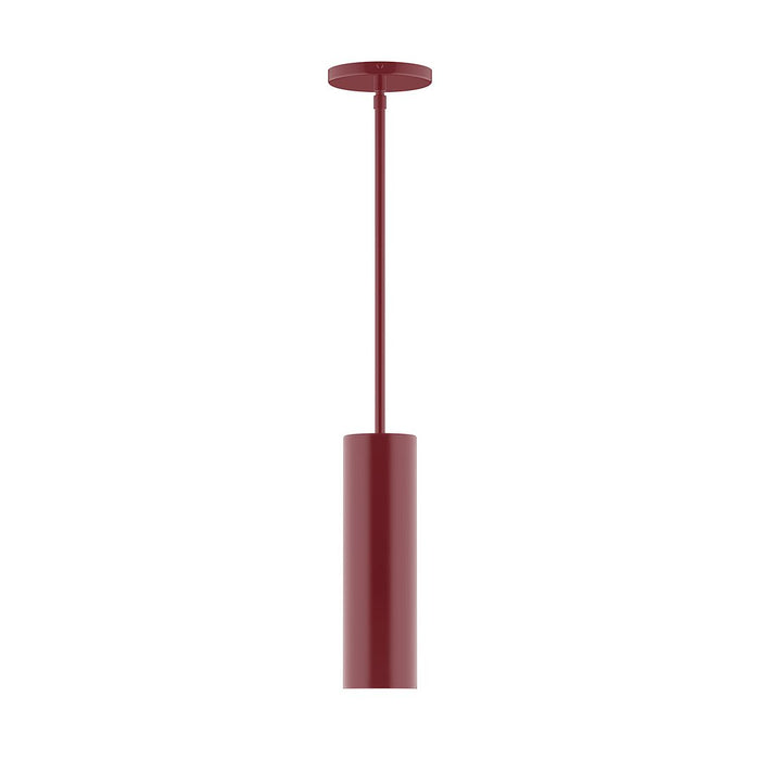 Axis Beam 12" Stem Hung Pendant Light in Barn Red