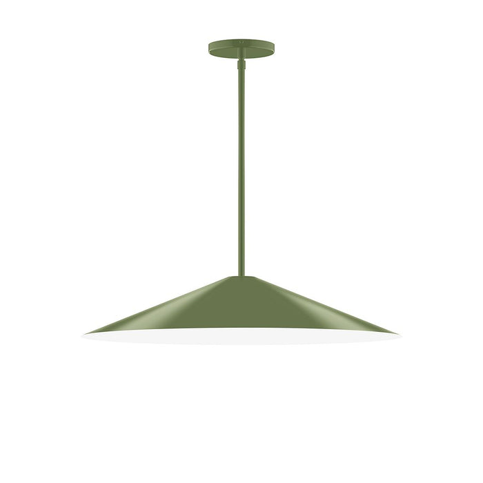 Axis Vessel 24" LED Stem Hung Pendant Light in Fern Green