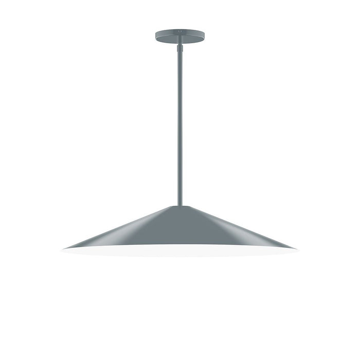 Axis Vessel 24" Stem Hung Pendant Light in Slate Gray