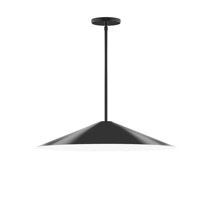 Axis Vessel 24" LED Stem Hung Pendant Light in Black