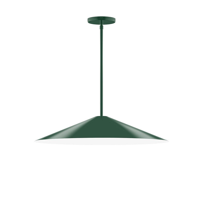 Axis Vessel 24" Stem Hung Pendant Light in Forest Green