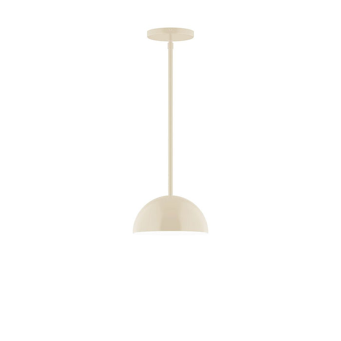 Axis Arcade 8" LED Stem Hung Pendant Light in Cream