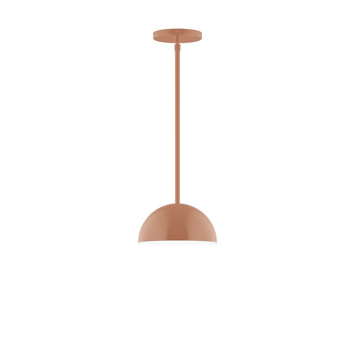 Axis Arcade 8" Stem Hung Pendant Light in Terracotta