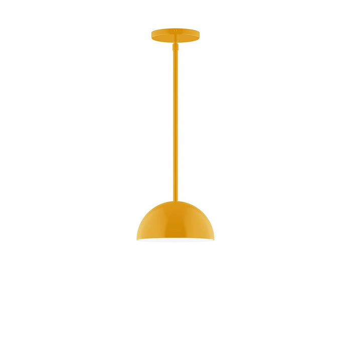 Axis Arcade 8" LED Stem Hung Pendant Light in Bright Yellow